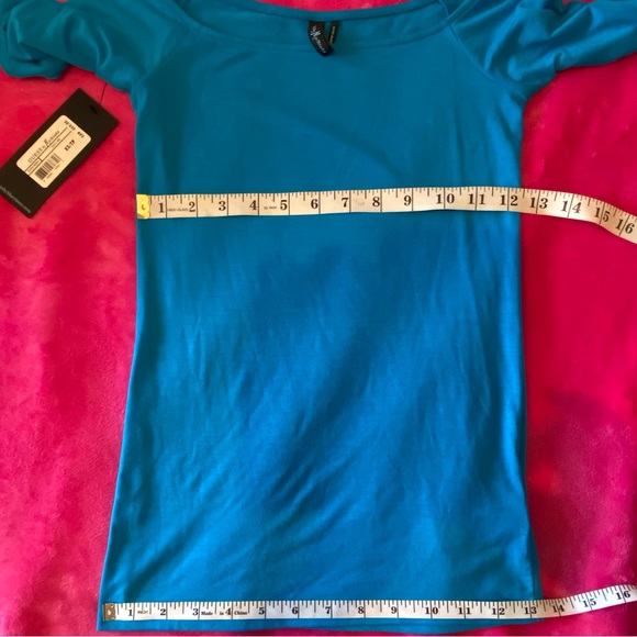 Guess by Marciano Blue Short Sleeve Top Size XS NWT - Picture 15 of 15